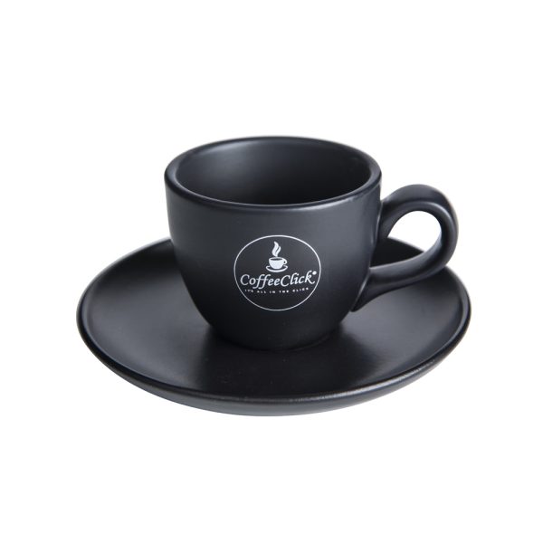 CoffeeClick taza de café espresso con fondo negro