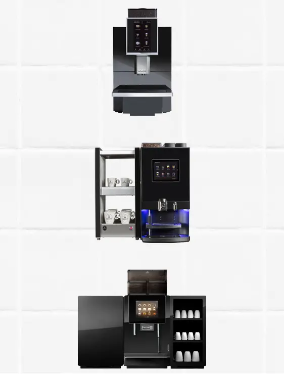 Verschillende koffiemachines voor bedrijven